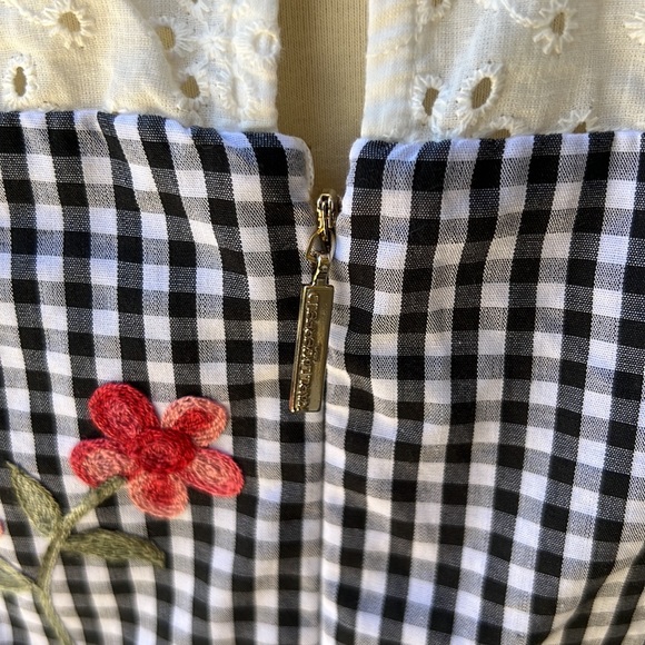 Karl Lagerfeld Floral Gingham Shift Dress - Picture 8 of 12